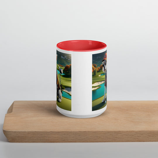 Pekapoo Golfer- Mug with Color Inside v13