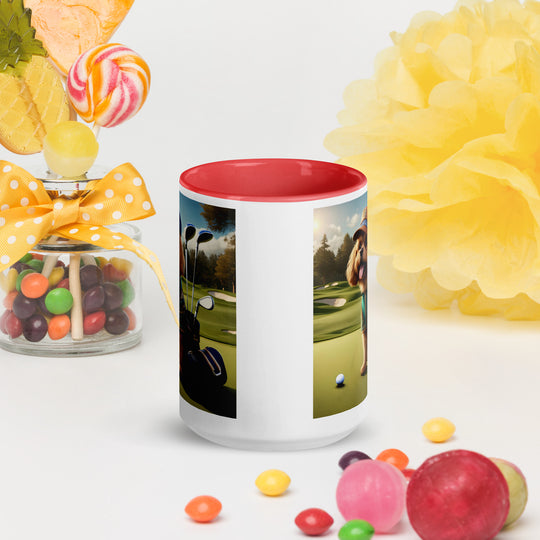 Pekapoo Golfer- Mug with Color Inside v12