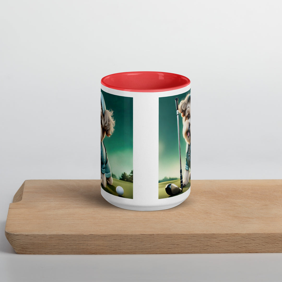 Shih-Poo Golfer- Mug with Color Inside