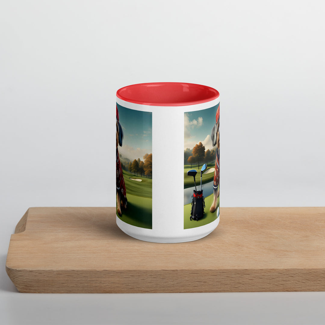 Yorkipoo Golfer- Mug with Color Inside v2