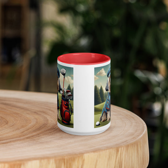 Yorkipoo Golfer- Mug with Color Inside v4