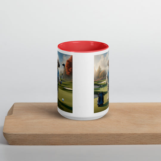 Pugapoo Golfer- Mug with Color Inside