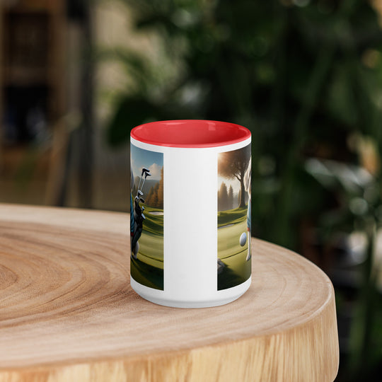 Pugapoo Golfer- Mug with Color Inside v4