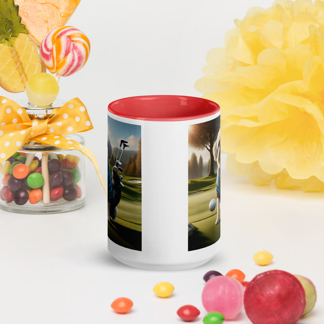 Pugapoo Golfer- Mug with Color Inside v5