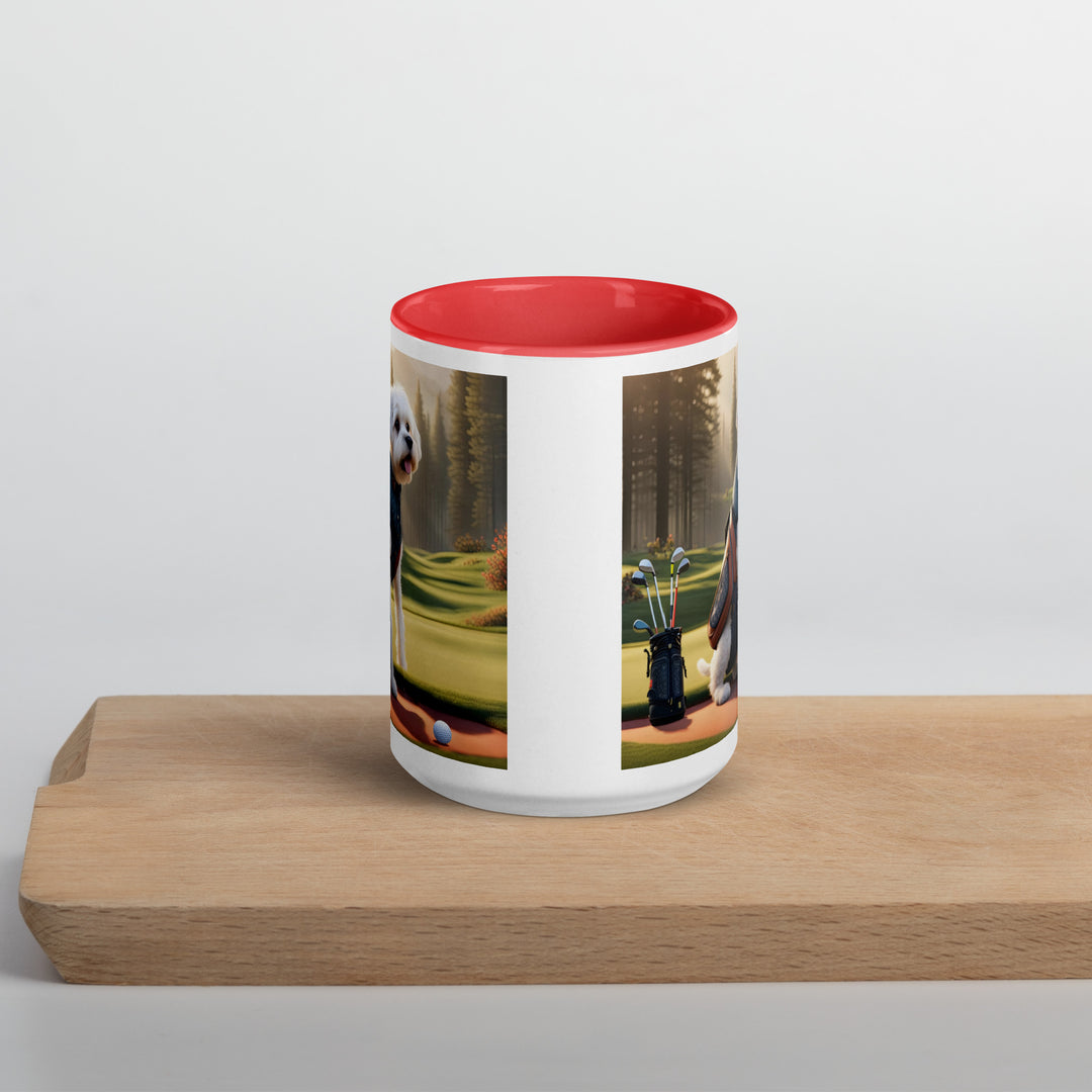 Pugapoo Golfer- Mug with Color Inside v8