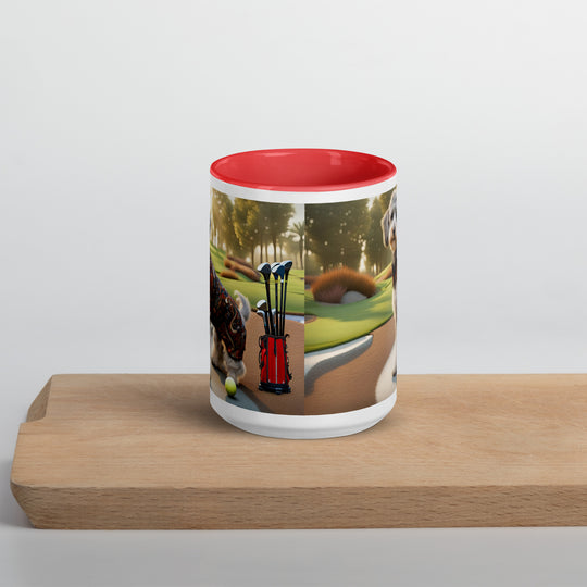 Schnoodle Golfer- Mug with Color Inside v14