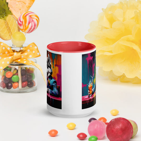 Pomsky General- Mug with Color Inside v7