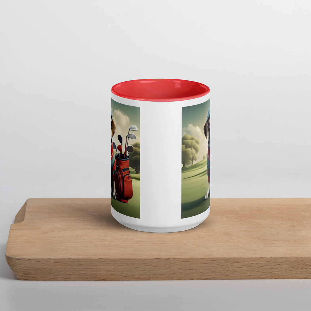 Puggle Golfer- Mug with Color Inside v3