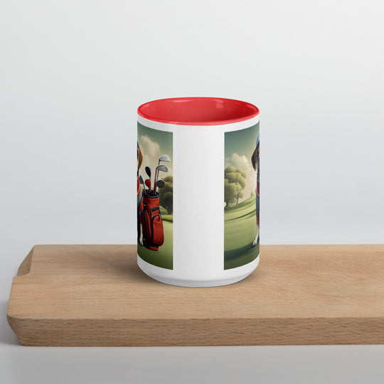 Puggle Golfer- Mug with Color Inside v3