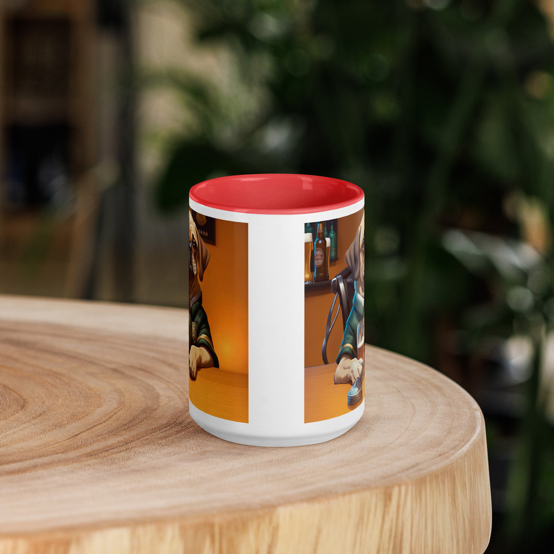 Puggle Golfer- Mug with Color Inside v14