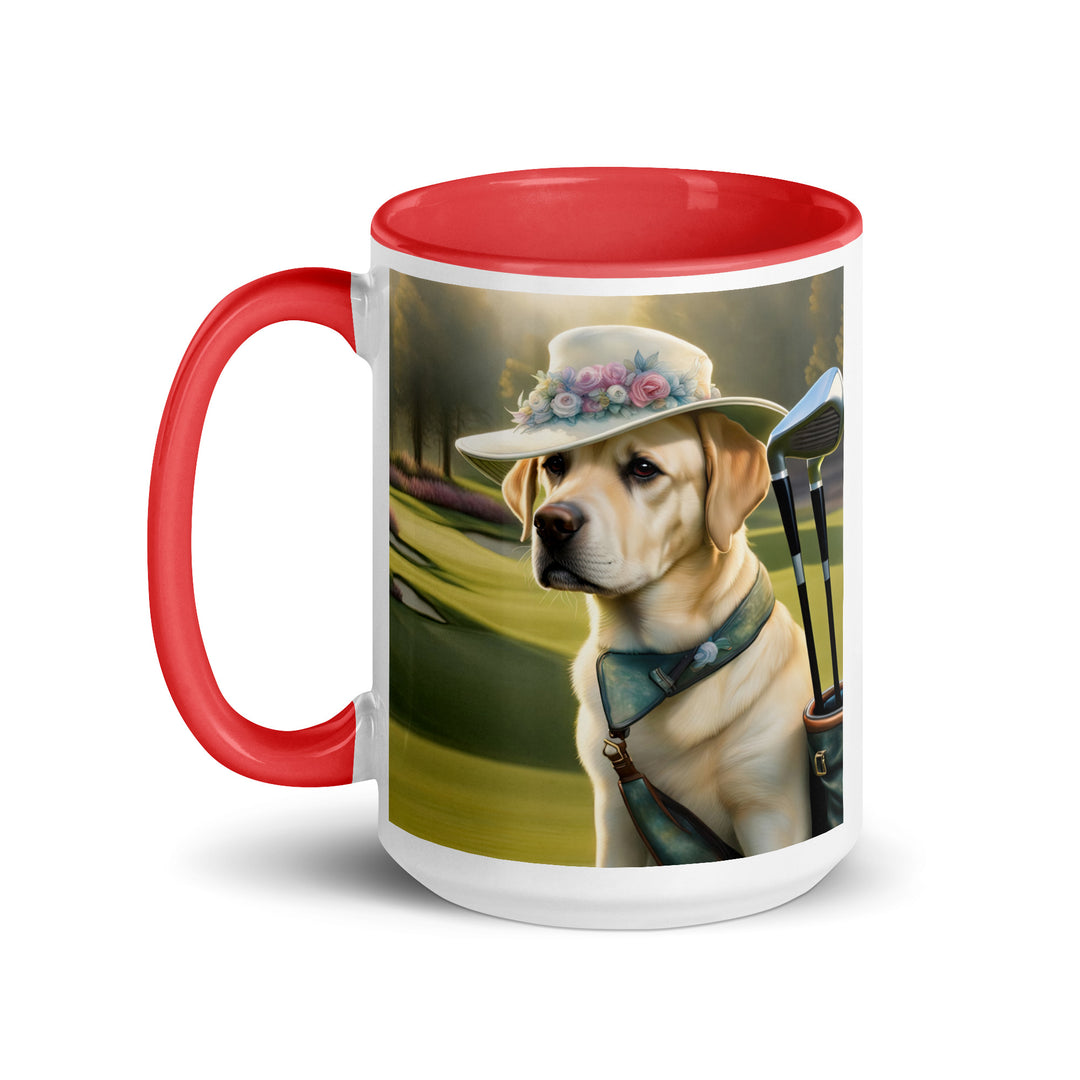 Mug with Color Inside-Labrador Retriever Golfer V4