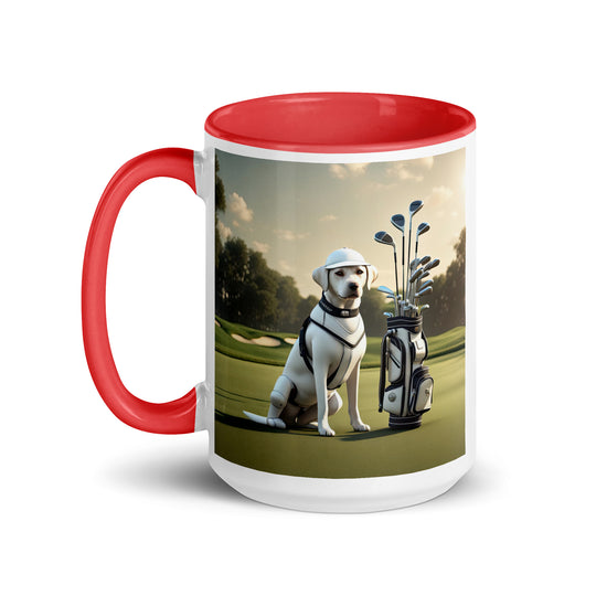 Mug with Color Inside-Labrador Retriever Golfer V5