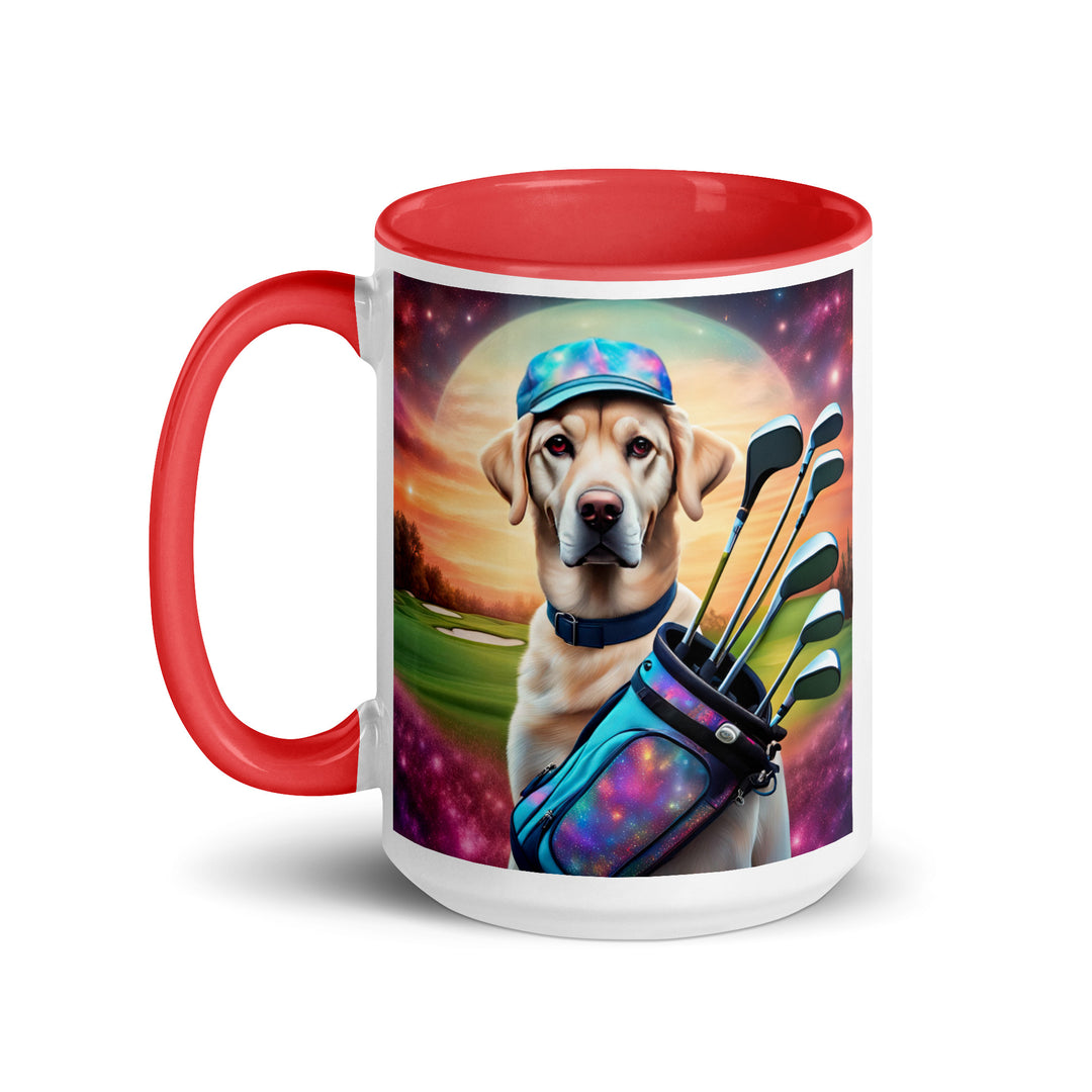 Mug with Color Inside-Labrador Retriever Golfer V8