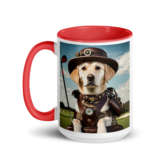 Mug with Color Inside-Labrador Retriever Golfer V12