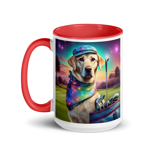 Mug with Color Inside-Labrador Retriever Golfer V13