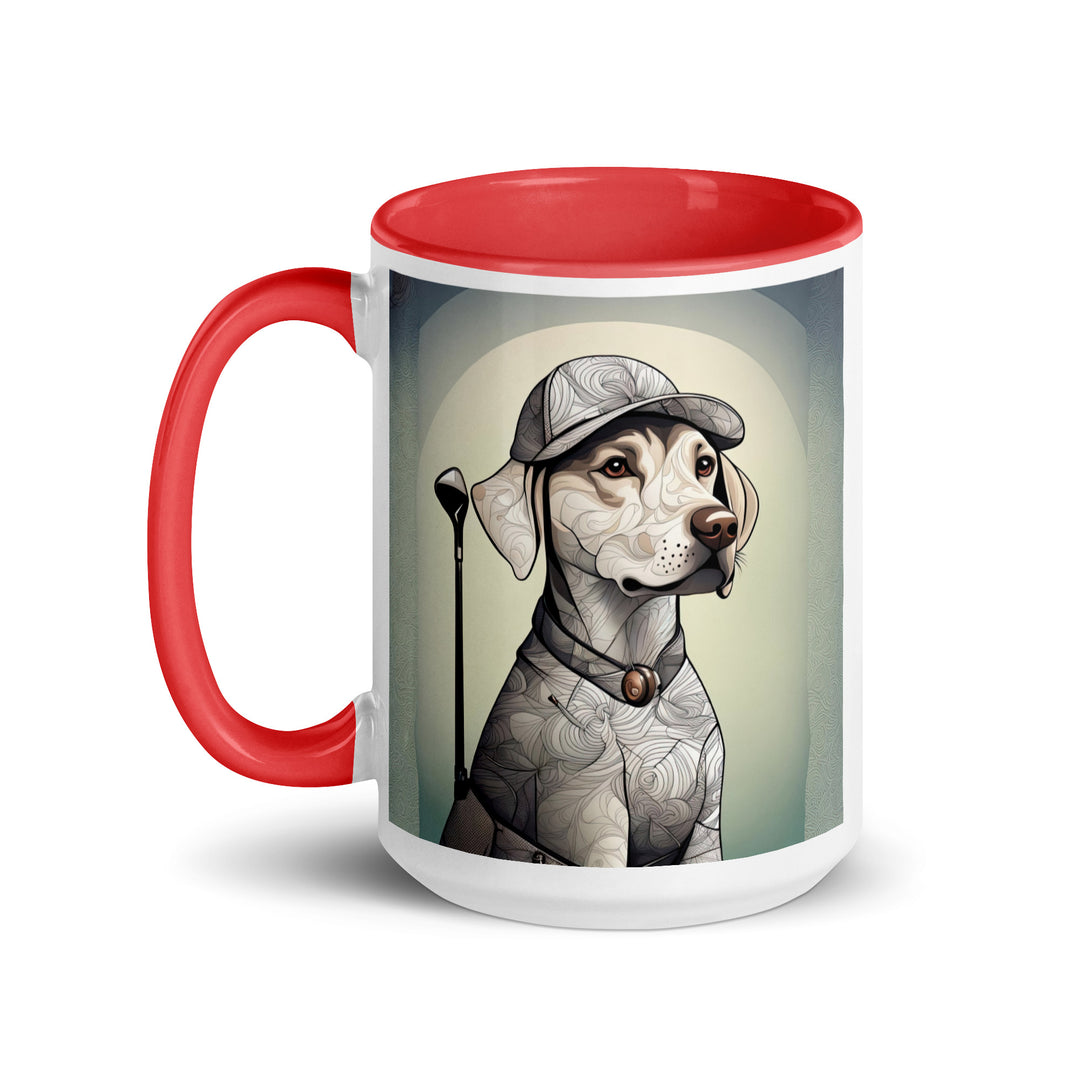 Mug with Color Inside-Labrador Retriever Golfer V17