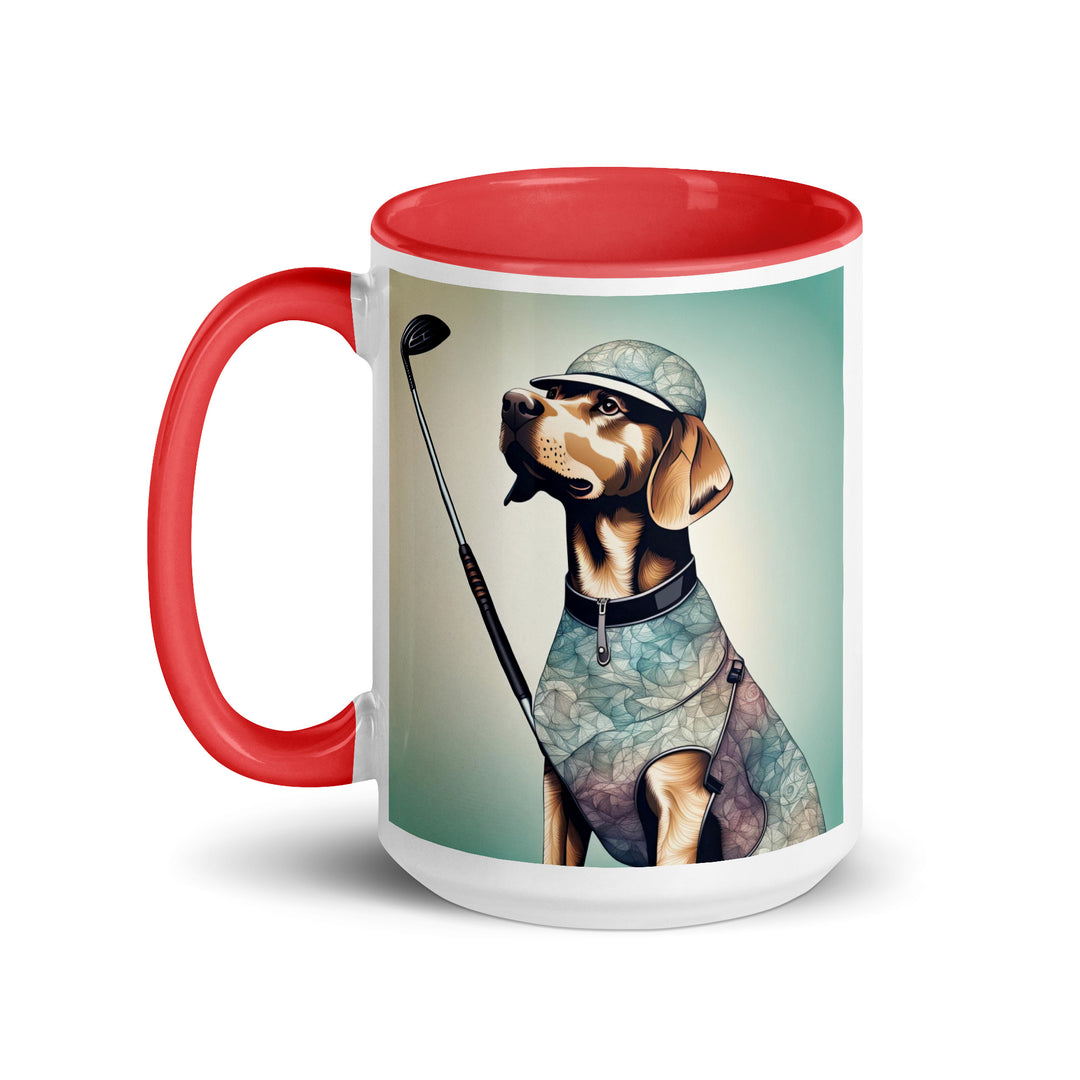 Mug with Color Inside-Labrador Retriever Golfer Labrador Retriever Golfer V18