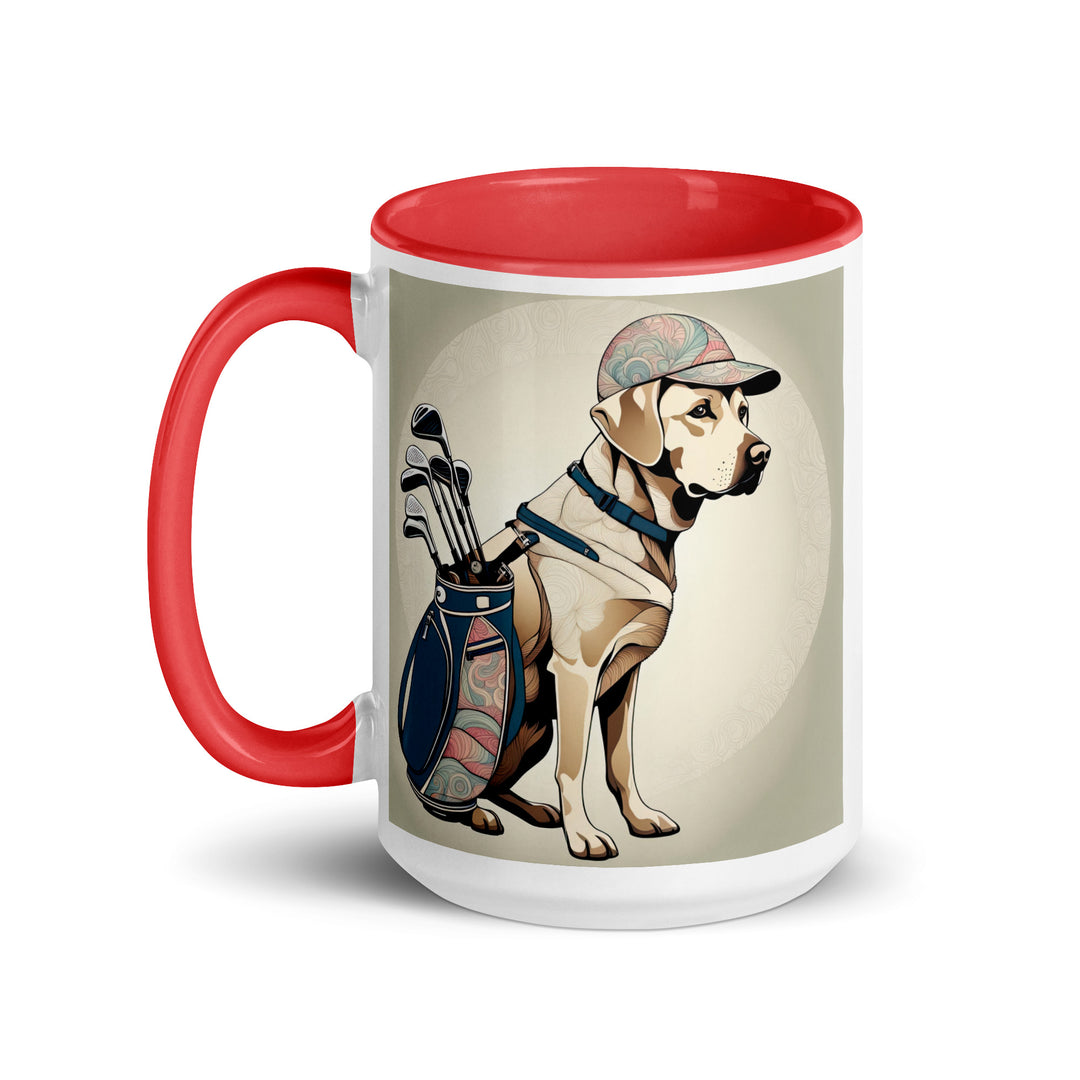 Mug with Color Inside-Labrador Retriever Golfer V19