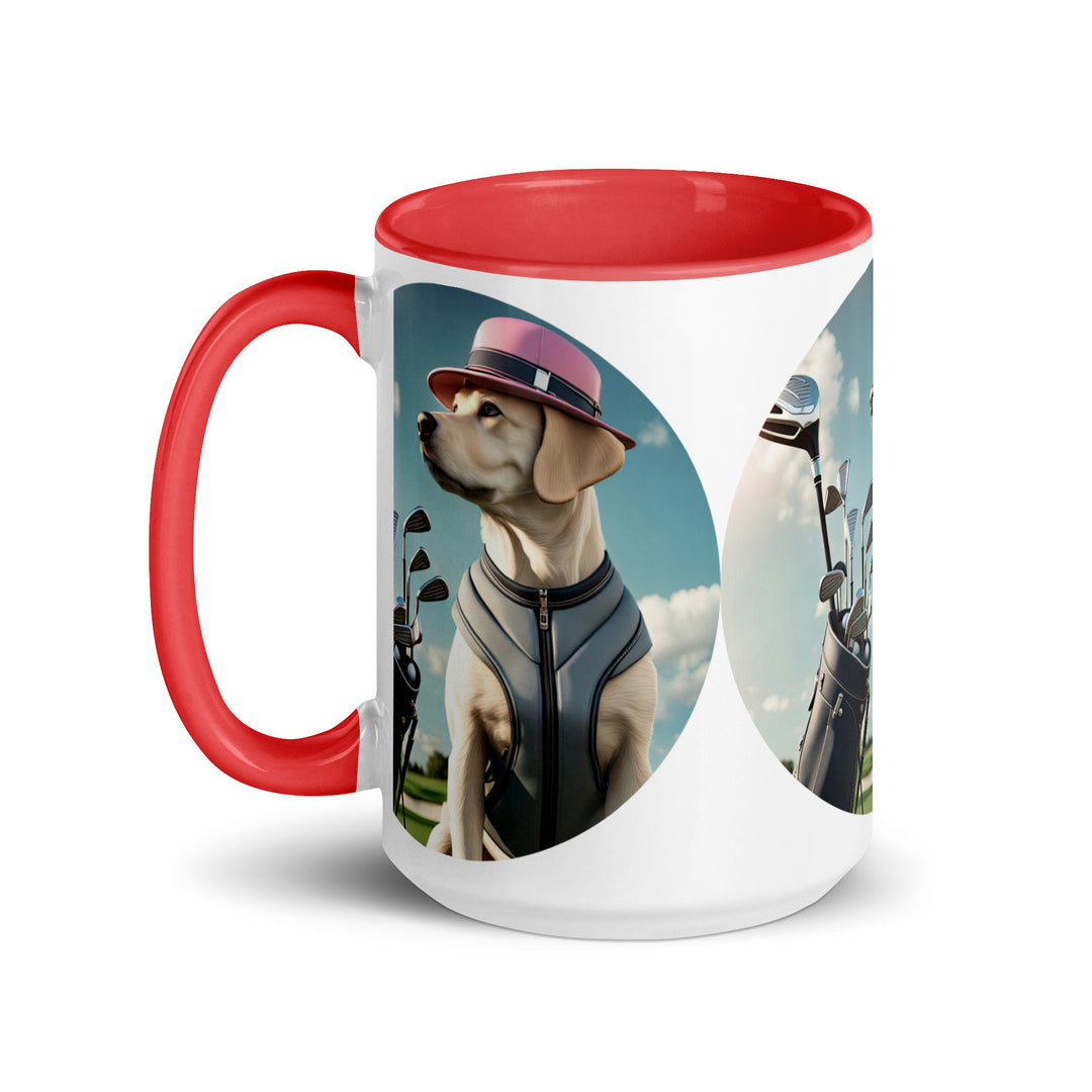 Mug with Color Inside-Labrador Retriever Golfer V24