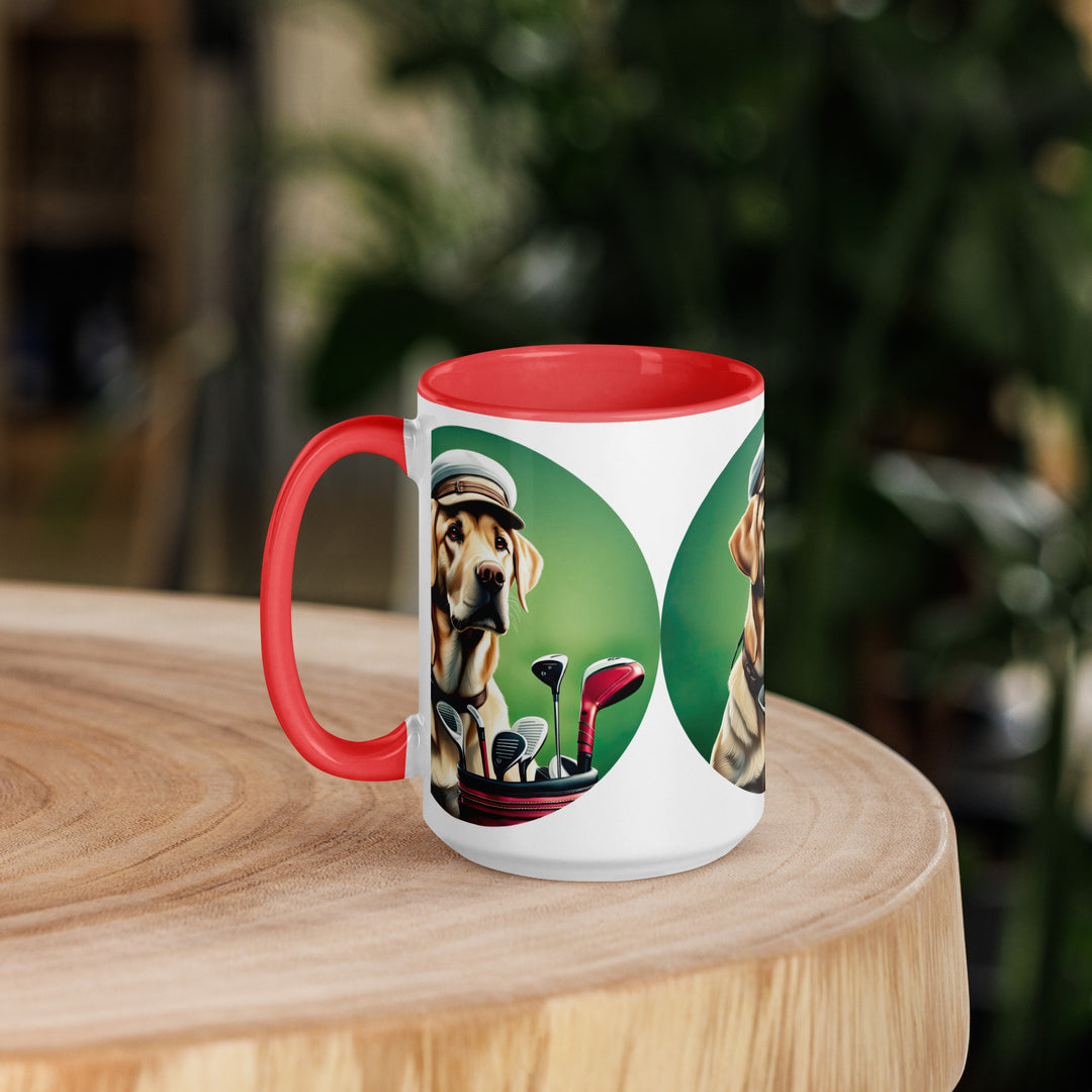 Mug with Color Inside-Labrador Retriever Golfer V25