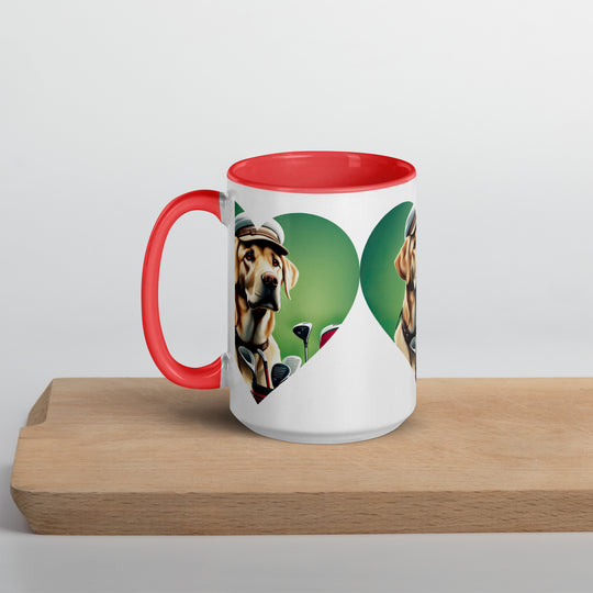 Mug with Color Inside-Labrador Retriever Golfer V26