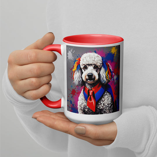 Poodle- Mug with Color Inside v4