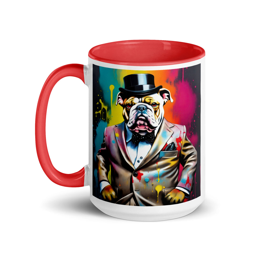 Bulldog- Mug with Color Inside v4