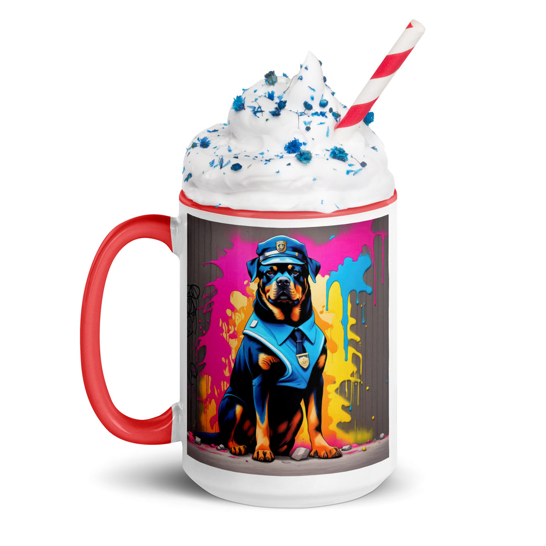 Rottweiler- Mug with Color Inside v5