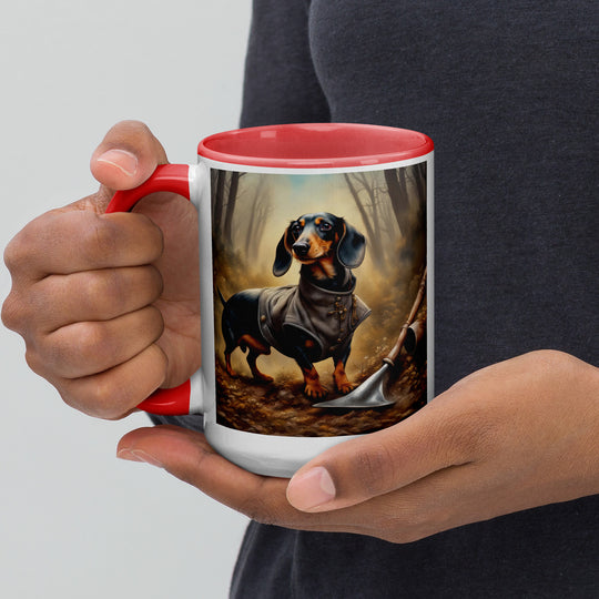 Dachshund- Mug with Color Inside v4