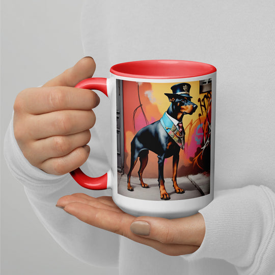 Doberman Pinscher- Mug with Color Inside