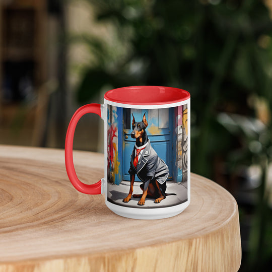 Doberman Pinscher- Mug with Color Inside v5