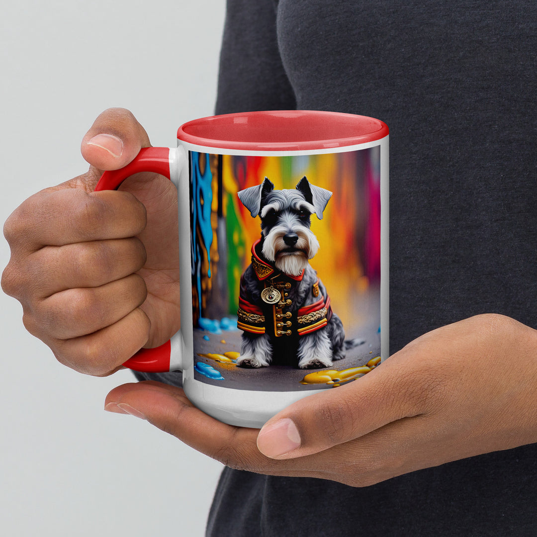 Miniature Schnauzer- Mug with Color Inside v2