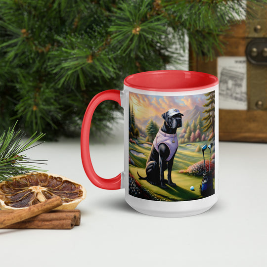 Cane Corso Golfer- Mug with Color Inside v2