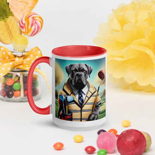 Cane Corso Golfer- Mug with Color Inside v3