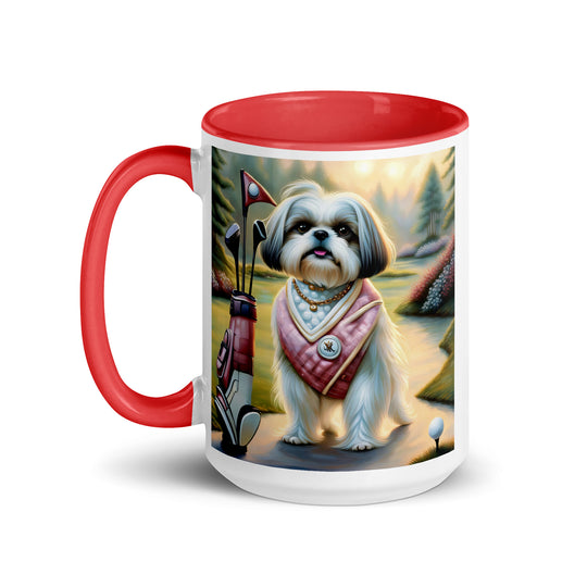 Shih Tzu Golfer- Mug with Color Inside