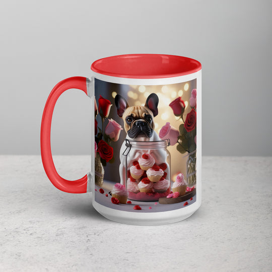 French Bulldog Romantic- Mug with Color Inside v2