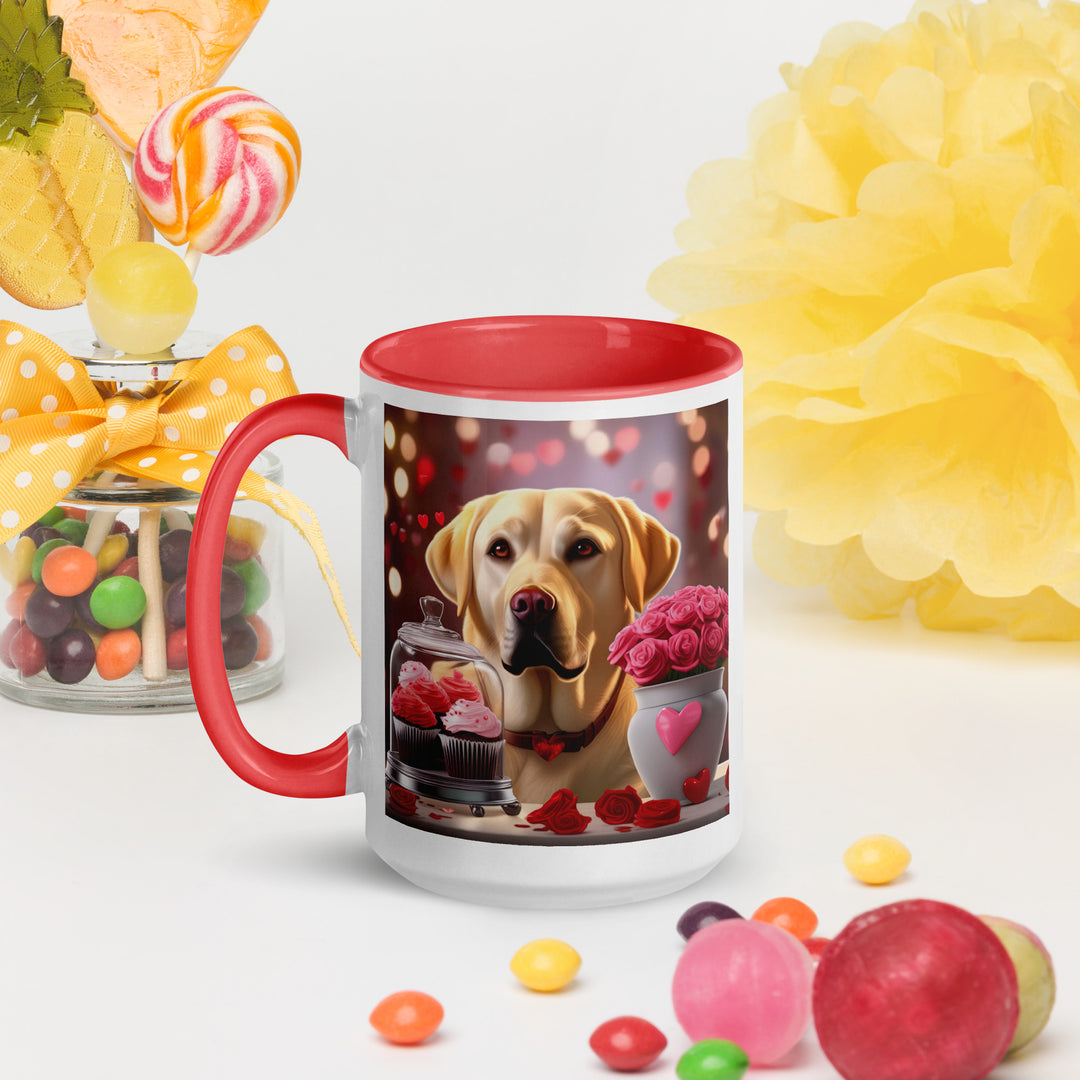 Labrador Retriever Romantic- Mug with Color Inside v2