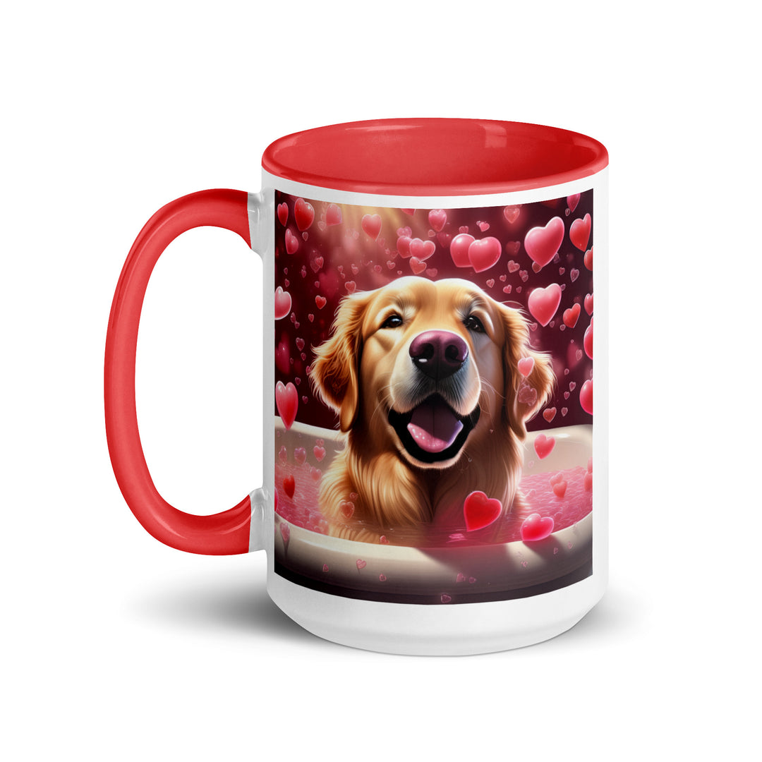 Golden Retriever Romantic- Mug with Color Inside