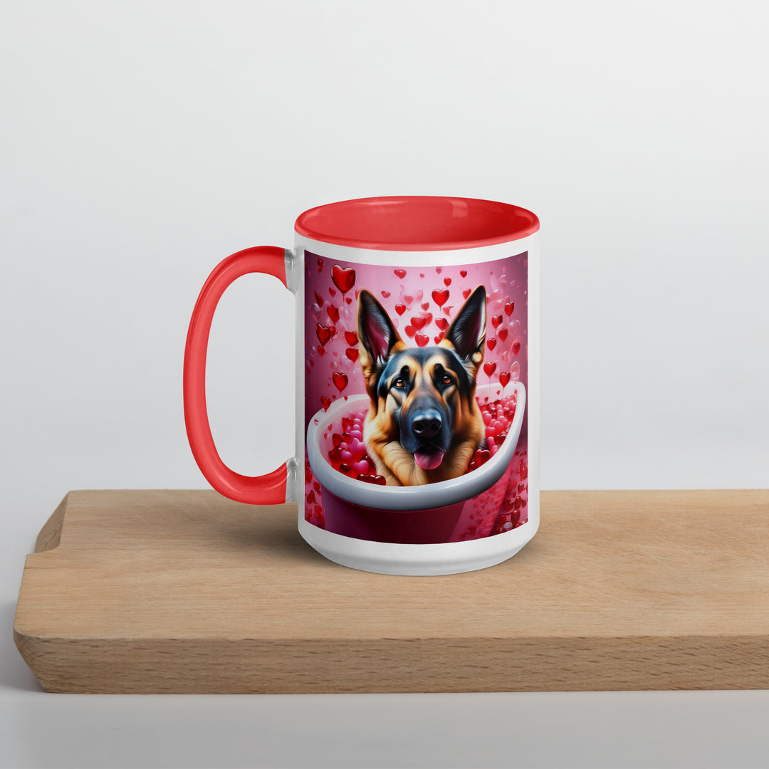 German Shepherd Romantic- Mug with Color Inside