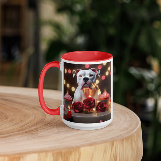 American Bulldog Romantic- Mug with Color Inside v2