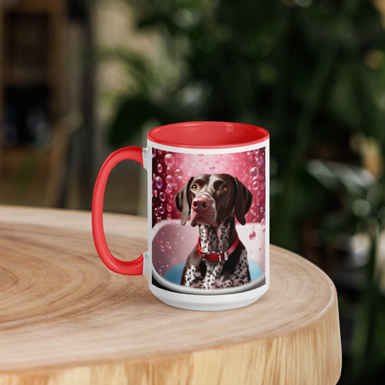 German Shorthaired Pointer Romantic- Mug with Color Inside v2