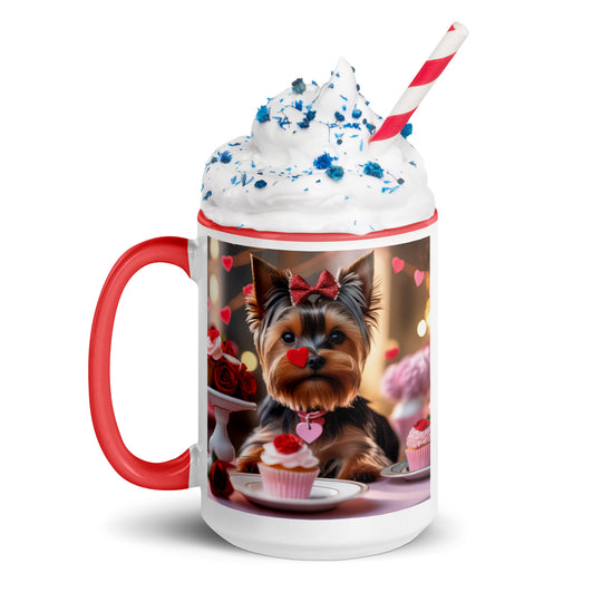 Yorkshire Terrier Romantic- Mug with Color Inside v2