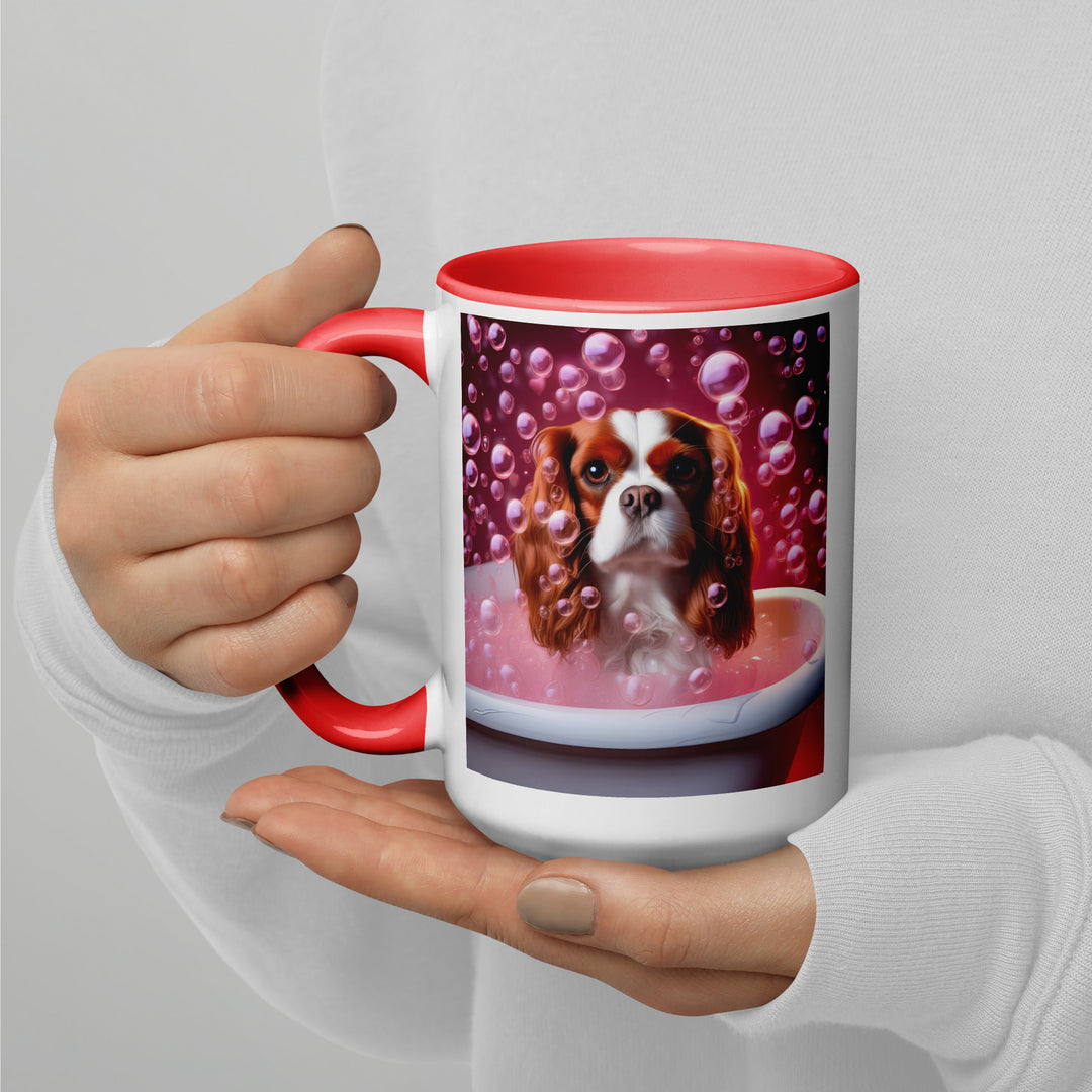 Cavalier King Charles Spaniel Romantic- Mug with Color Inside v2