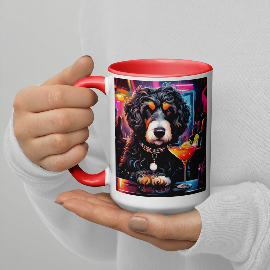 Bernedoodle General- Mug with Color Inside v16