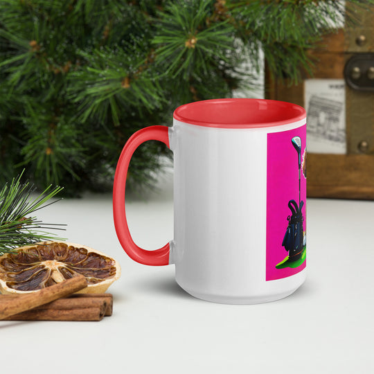 Bernedoodle Golfer- Mug with Color Inside v2