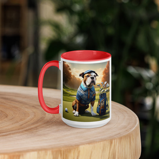 Catahoula Bulldog Golfer- Mug with Color Inside v2