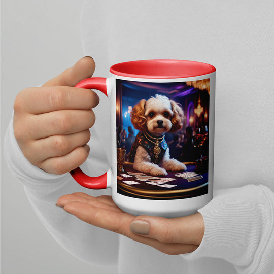 Cavapoo General- Mug with Color Inside v29