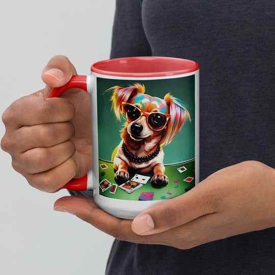 Chiweenie General- Mug with Color Inside v7