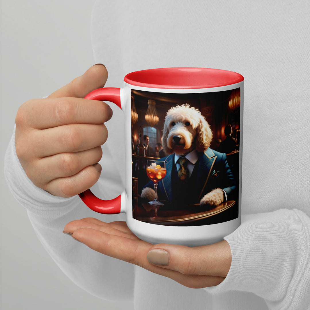 Goldendoodle- Mug with Color Inside v11