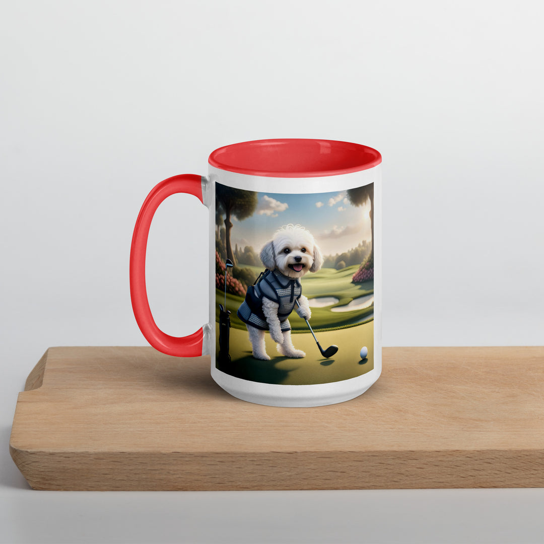 Maltipoo Golfer- Mug with Color Inside